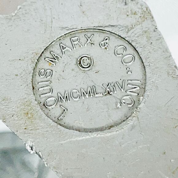 Vintage Louis Marx & Co. Medieval Knight 6” Silver Toy Soldier 1964 - Picture 14 of 15